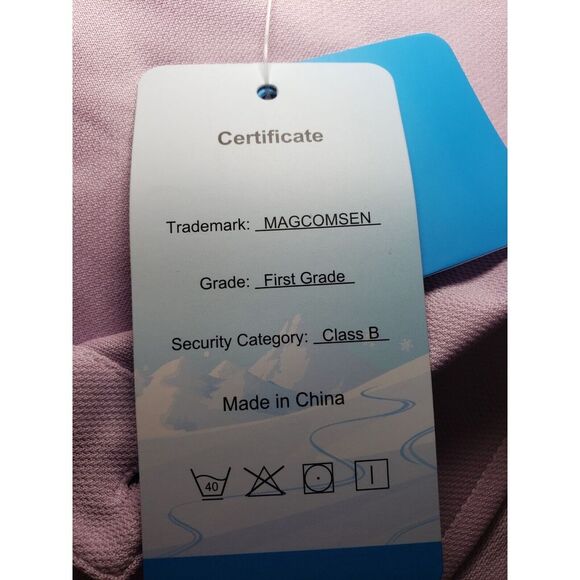 MagcoMsen Golf Polo Shirt Mens XL Lite Purple Pocket on Sleeve Polyester New Tag - Picture 5 of 7